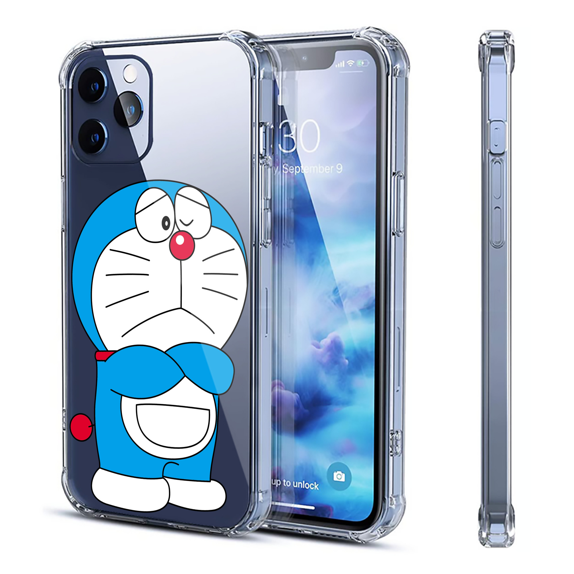 （画像用） ドラえもん Doraemon 【iPhone 12シリーズ対応】透明スマホケース（クリアソフトケース）